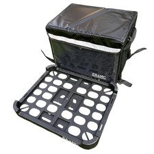 SA MC Pizza Food 62L Delivery Bag Bundle with Rear Plastic Rack for Motorcycl...