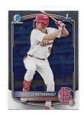 2025 BOWMAN CHROME JJ WETHERHOLT #BCP22 CARDINALS ROOKIE