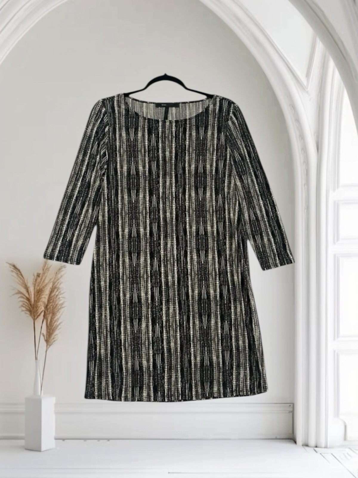 BCBGMAXAZRIA Abstract Print Shirt Dress Women’s Small Lightweight Stretch $128