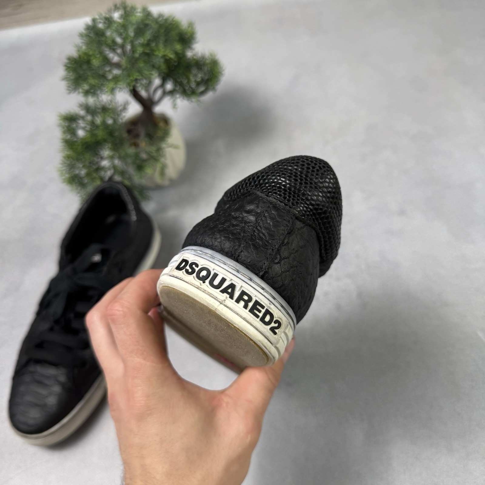 DSQUARED2 Python Textured Sneakers Black Tennis S… - image 17