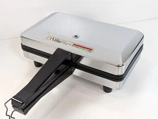 VillaWare Prima Non Stick Pizzelle Baker Waffle Cookie Maker Chrome 5000-NS