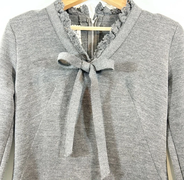 Vestido de día gris Jonathan Logan años 60 de colección para damas negocios informal entrepierna talla 8 Foto 2 de 4