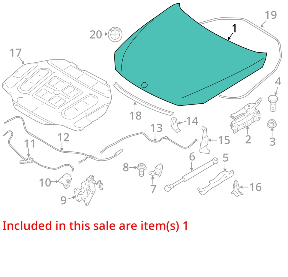 (LOCAL PICKUP ONLY) Hood Fits 09-15 BMW 750i 2591209 - Image 3 of 4