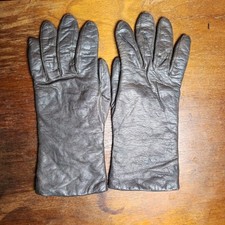 Vintage Women's Vintage Cashmere Wool Leather Gloves Size 7.5