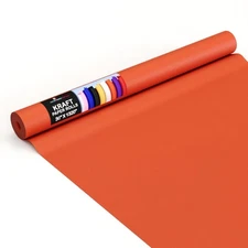 Orange Kraft Paper Roll 36" X 1320" (110' Ft) Colored Paper Roll - Kraft Wrap...