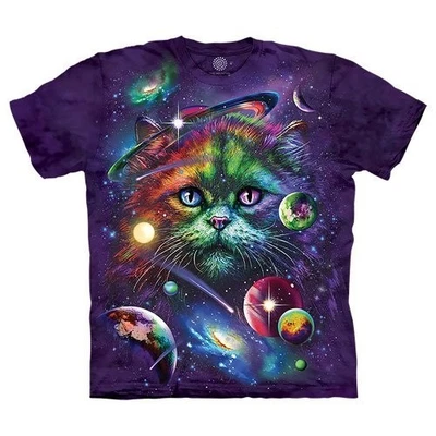Camiseta Gráfica The Mountain Para Hombre Gato Cósmico Camiseta Adulto Talla XL - Imagen 1 de 2