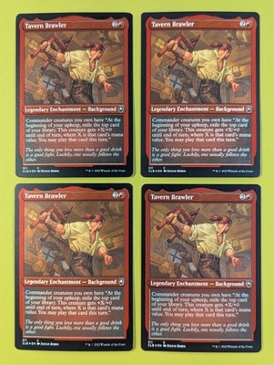 FOIL ETCHED Tavern Brawler x4 Commander Legends: Battle for Baldur's Gate 4x MTG
