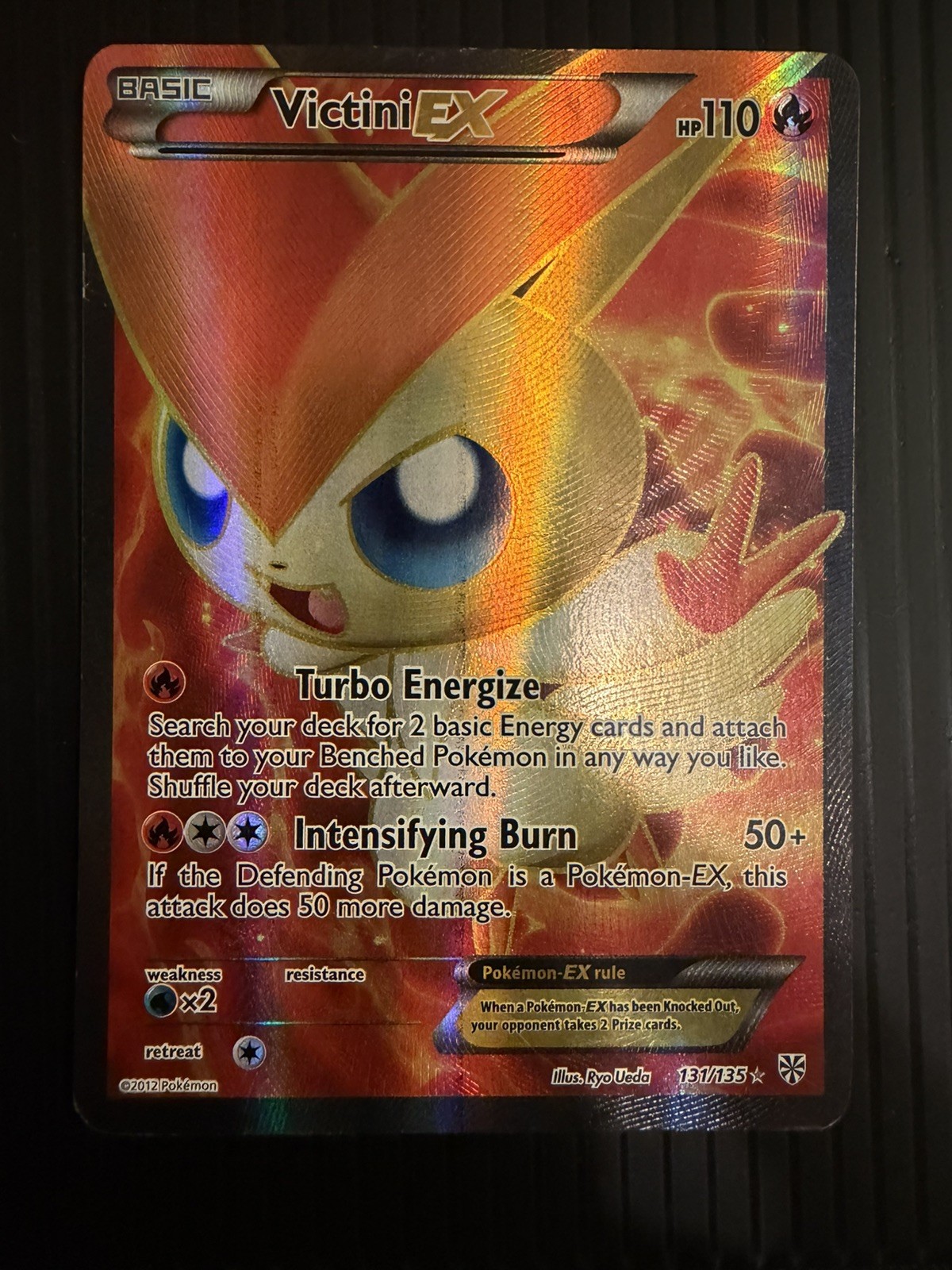 Pokémon TCG Victini EX Full Art Ultra Rare Holo Card Plasma Storm 131/135