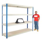 Rapid Racking Heavy Duty Boltless Shelving 184w 61D 218H CM 4 Shelves VGC
