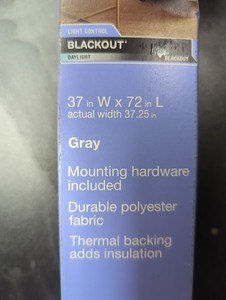 Stylewell Cordless Blackout Roller Shade Fabric Gray Cut to Size 37.25" W
