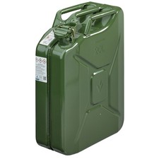 20-Liter Kraftstoff Benzin Kanister Stahlblech Metall grün UN-Zulassung GGVSE