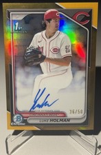 2024 Bowman Draft - Luke Holman - 1st Bowman - True Gold Auto - 36/50!