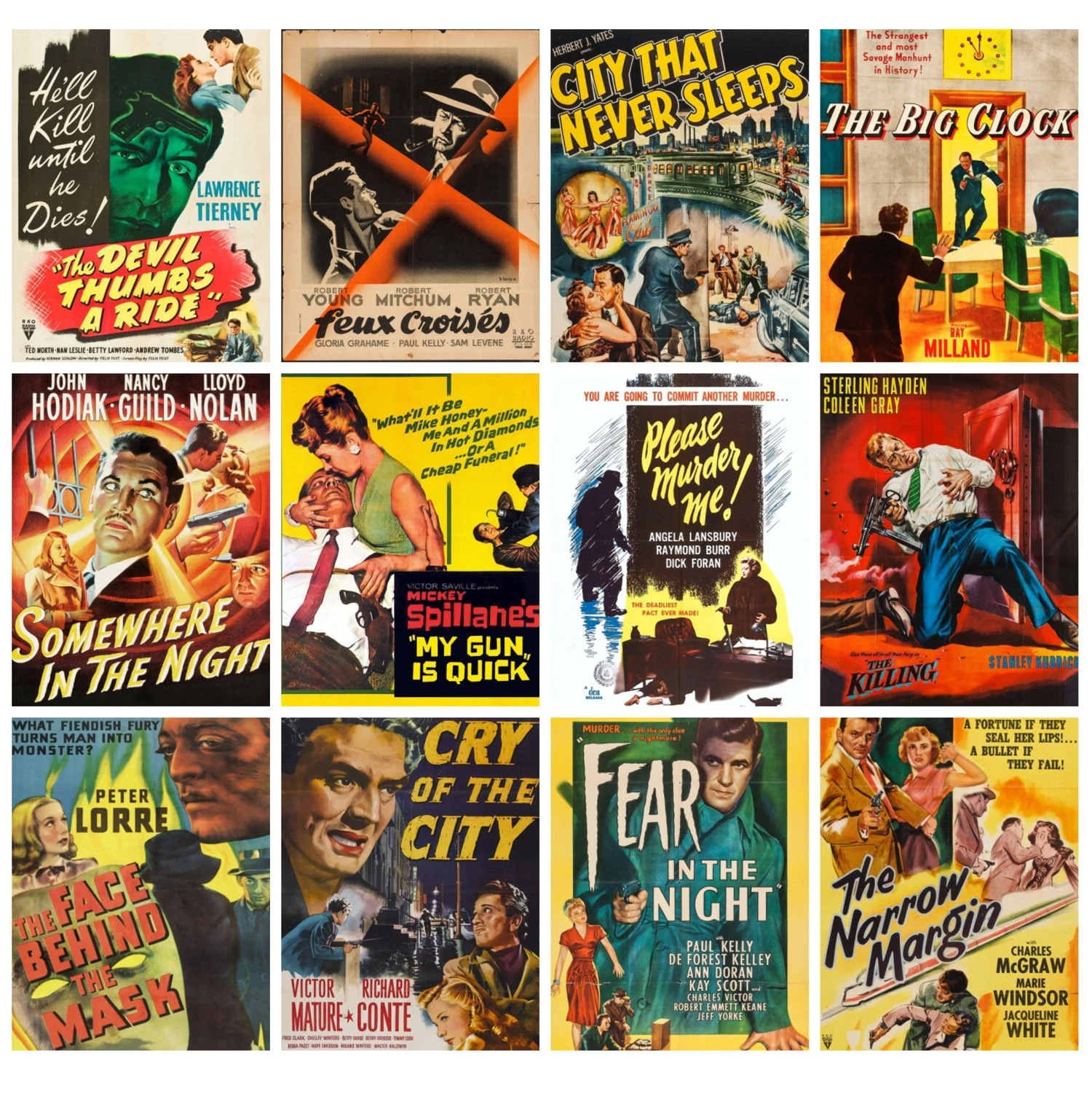 2026 Vertical Wall Calendar Film Noir Vintage Detective Movie