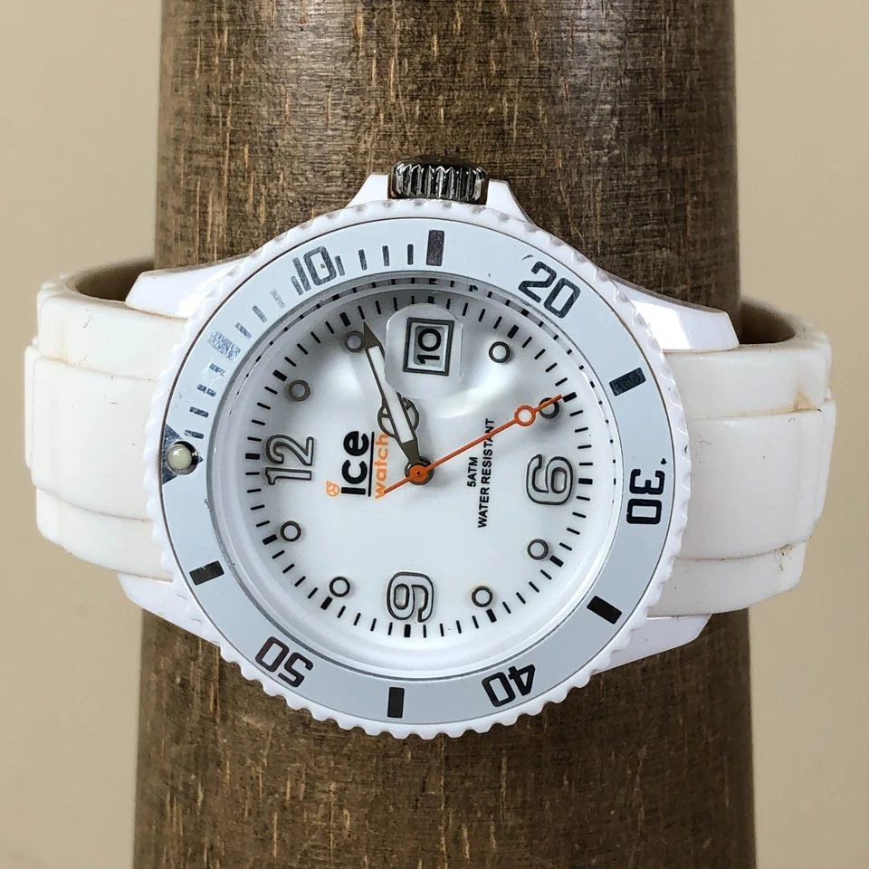 Ice-Watch Women Sport White Rubber Quartz Analog 40mm Watch 7 1/4" - Image 2 of 4