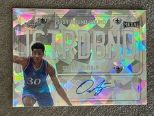 Ochai Agbaji 2021-22 Leaf Metal #FRB-OA1 First Round Bound Silver Crystal Auto