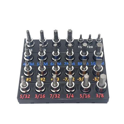 #ad CRAFTSMAN 25 pc Bit Socket Set Metric Inch SAE Torx With Custom Organizers $48.88