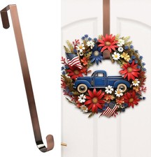 4th of July Decorations Wreath Hangers for Front Door,12 Inches Metal Wreath