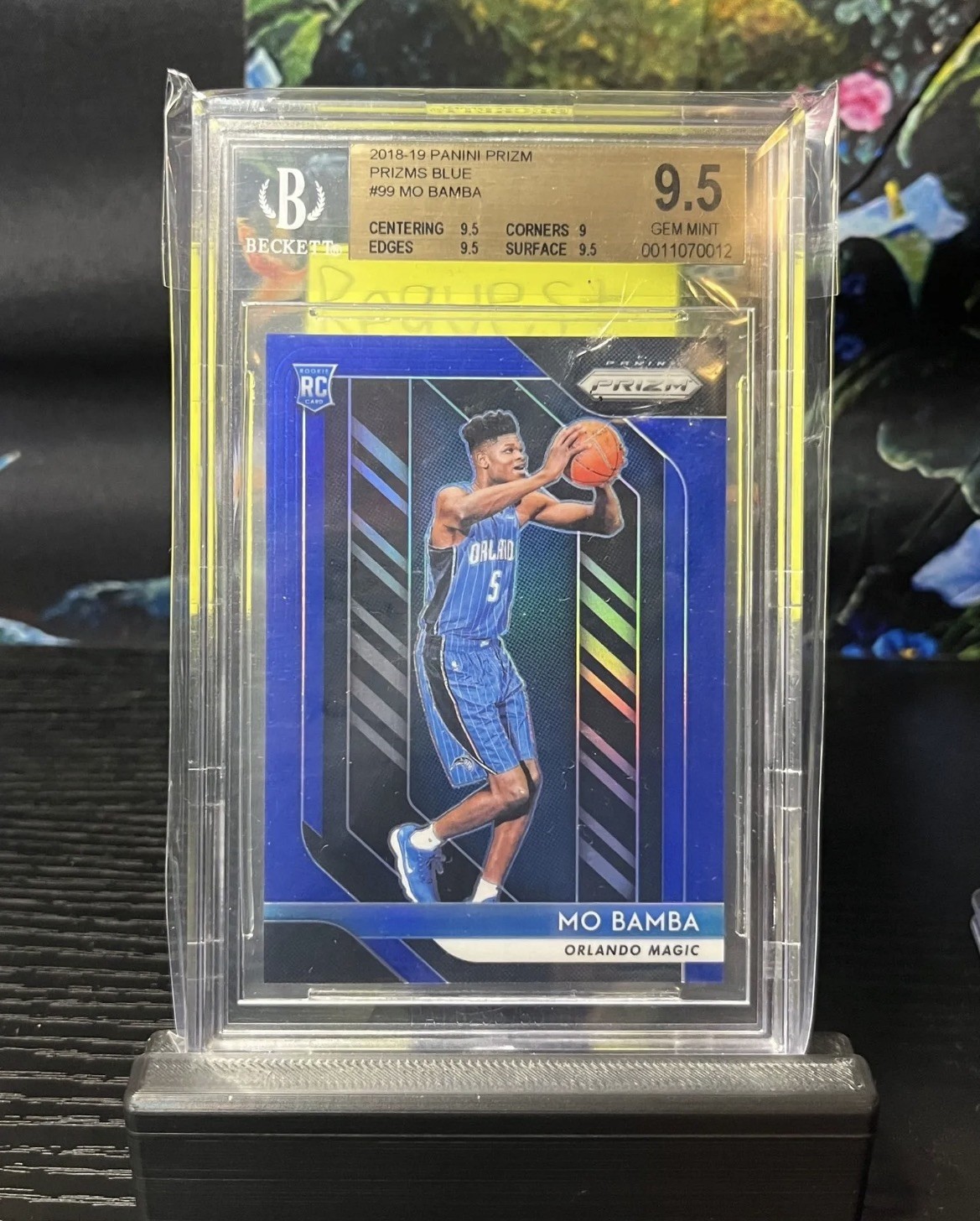 2018-19 Panini Prizm #99 Mo Bamba Prizms Blue #/199 ROOKIE BGS9.5 