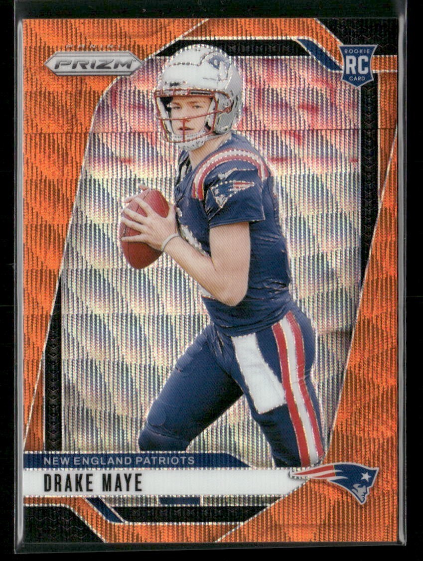 2024 Panini Prizm | Drake Maye Orange Wave Prizm /60 | Rookie Card RC #329