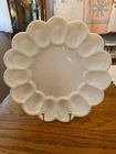 Indiana Glass Milk Glass Egg Plate Hobnail Pattern
