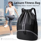 Sports Backpack Drawstring Basketball Backpack Sport Swim Gym Bag With Pocket AU