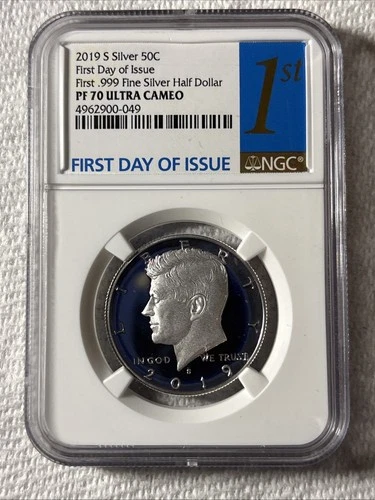 2019-S Proof Silver Half Dollar PF70 Ultra Cameo NGC FDI .999 Silver