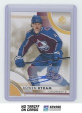 2023-24 SP Authentic Limited Auto Gold Bowen Byram #82 Colorado Avalanche