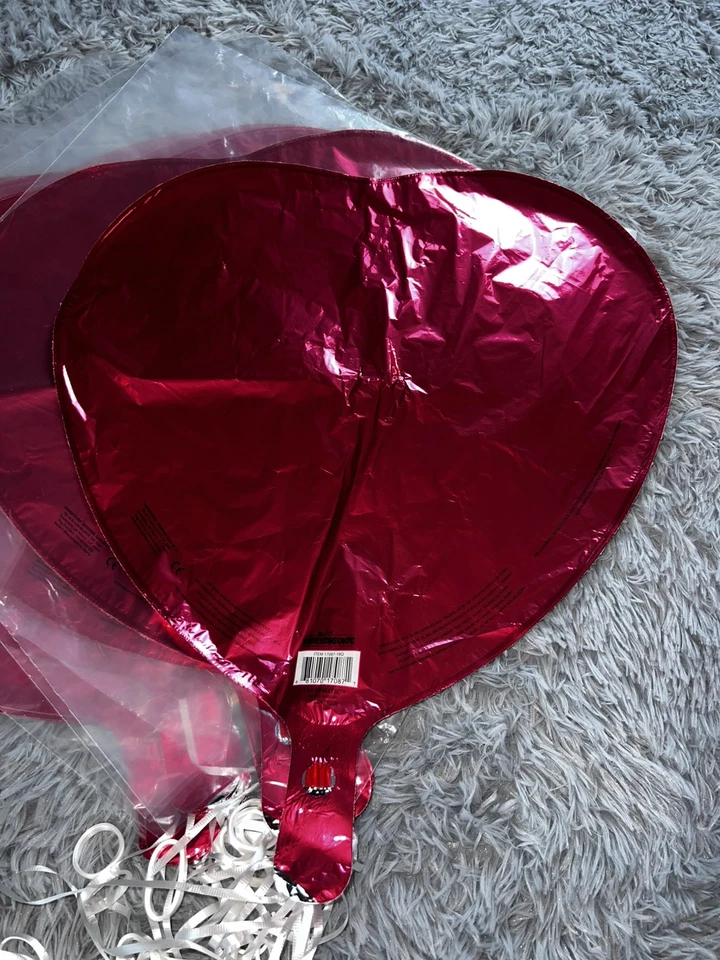 ENORMES 30 piezas Globos de Lámina Grandes Corazón Rosa Oscuro Aniversario, Compromiso, Amor Foto 3 de 4