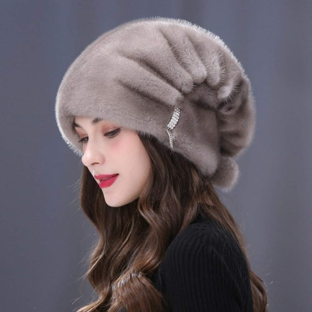 Vintage Brown Real Mink Fur Women’s Hat Winter Ski Beanie Luxury Après-Ski Cap Vintage Brown Mink Fur Hat: Luxury Winter Hat for Women - Etsy main image 4