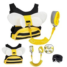 MTOMUYA Toddler Harness with Anti Lost Wrist Link - 3-in-1 Baby Safety Yellow