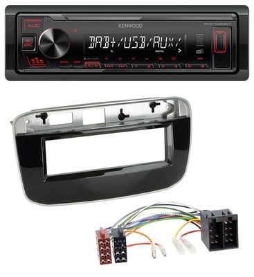 Kenwood AUX DAB USB MP3 1DIN Car Stereo for Fiat Punto Punto Evo (2011 onwards)