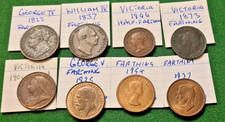 Farthings : 1822 George IV , 1837 William IV, 1844 Victoria +See Description