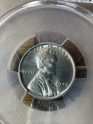 1943 Lincoln Steel Wheat War Time Cent PGCS MS65