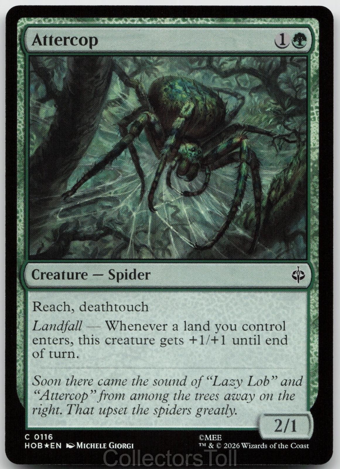 Attercop 116 Common The Hobbit Magic: The Gathering Foil Near Mint