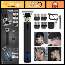 Cordless Rechargeable Hair Trimmer Beard Clippers, Metal Body Grooming Kit, LC