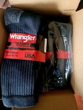 8x Pair Wrangler Riggs Workwear Sock Men s Shoe Size 9-13 NWT Black
