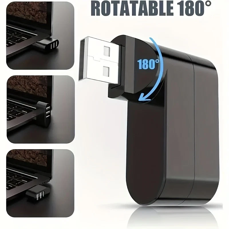 Lote de 3 portas de alta velocidade USB 3.0 multi HUB divisor expansão desktop PC laptop - Imagem 4 de 4