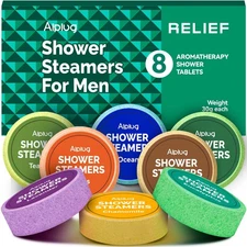Shower Steamers for Men - 8 Pack Shower Bombs Aromatherapy with Essential Oil...