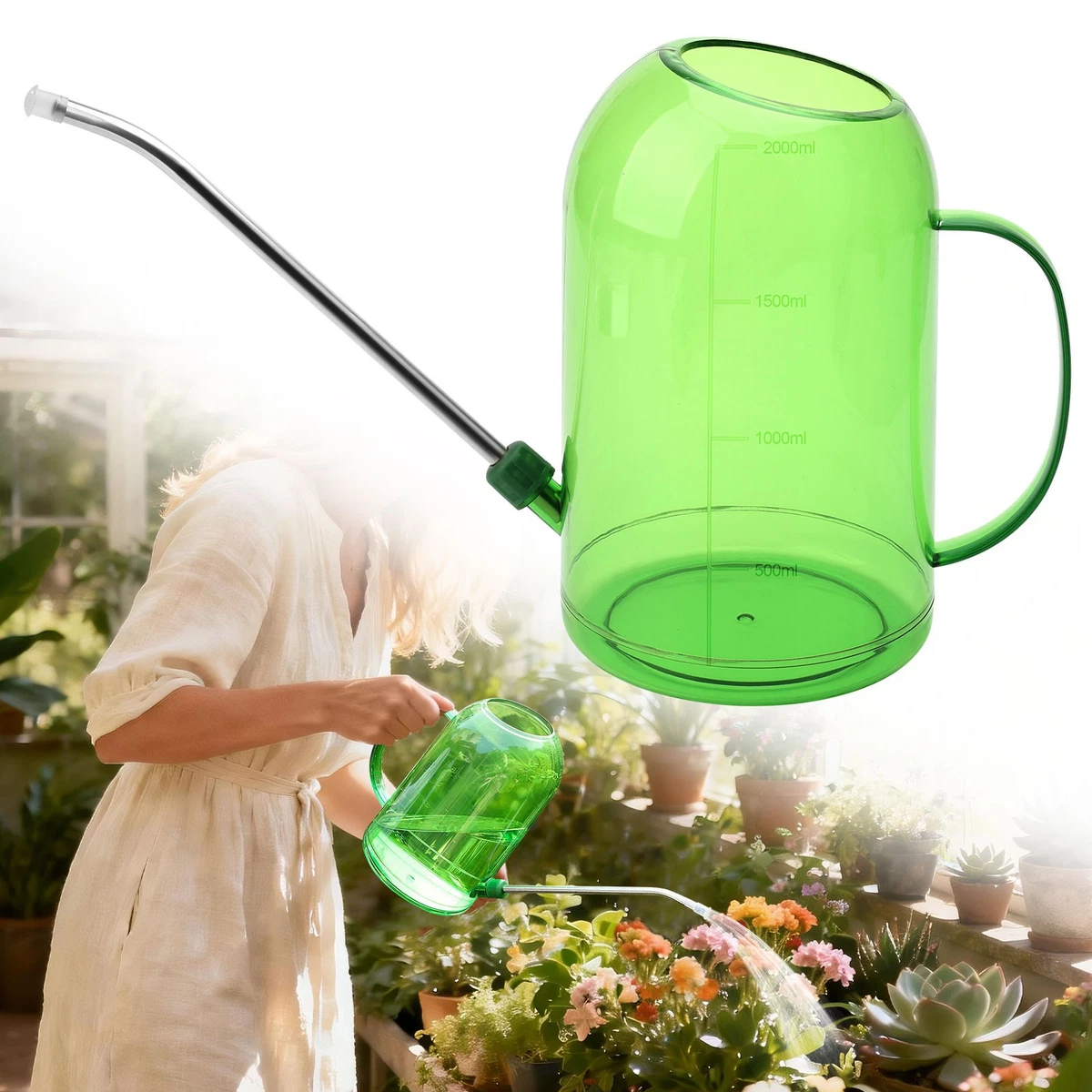 Precise Pour Watering Can 12 Oz Stainless Steel Watering Can For Indoor  Plants - Long Spout Small Watering Can, Black