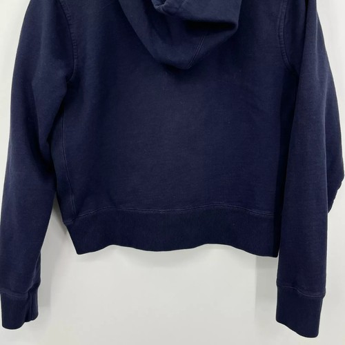 Ralph Lauren Sport Hoodie Girls Size L Navy Blue Full Zip Pony Logo Vtg 90s - Picture 8 of 9
