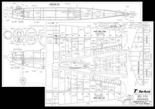 Top Flite P-39 Bell Airacobra  Gold Edition 60 size plan set