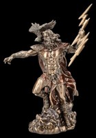 Zeus Figur Mit Adler Und Blitz - Mythologie Veronese Deko Statue Fantasy Olymp