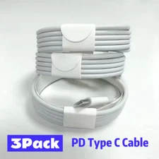 3Pack 60W USB-C to USB-C Cable Type C Fast Charger For iPhone 15 Pro Android Lot