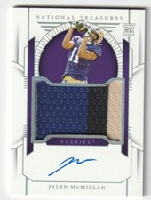 2024 Panini National Treasures Collegiate AUTO Patch Silver Jalen McMillan /39