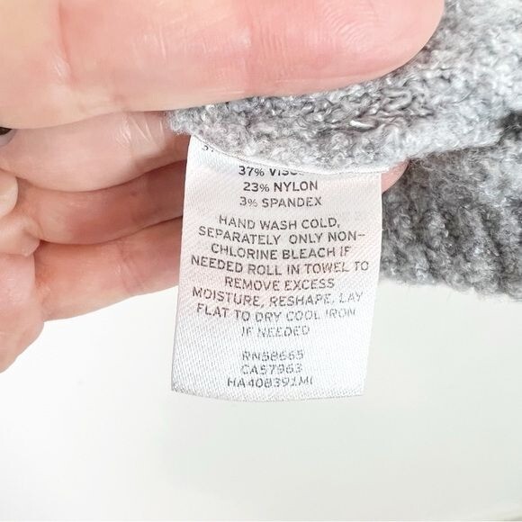 HALOGEN GRAY RIBBED LONG SLEEVE PULLOVER SWEATER … - image 4