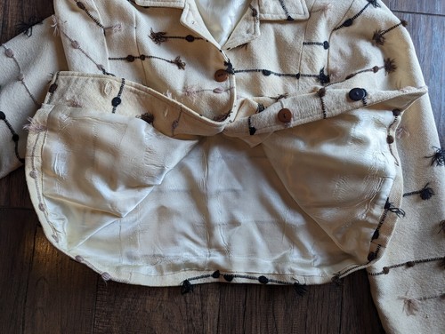 Kindred Spirits Women's Beige Western Style Blazer Size Large Footloomed Fabric - Picture 11 of 17