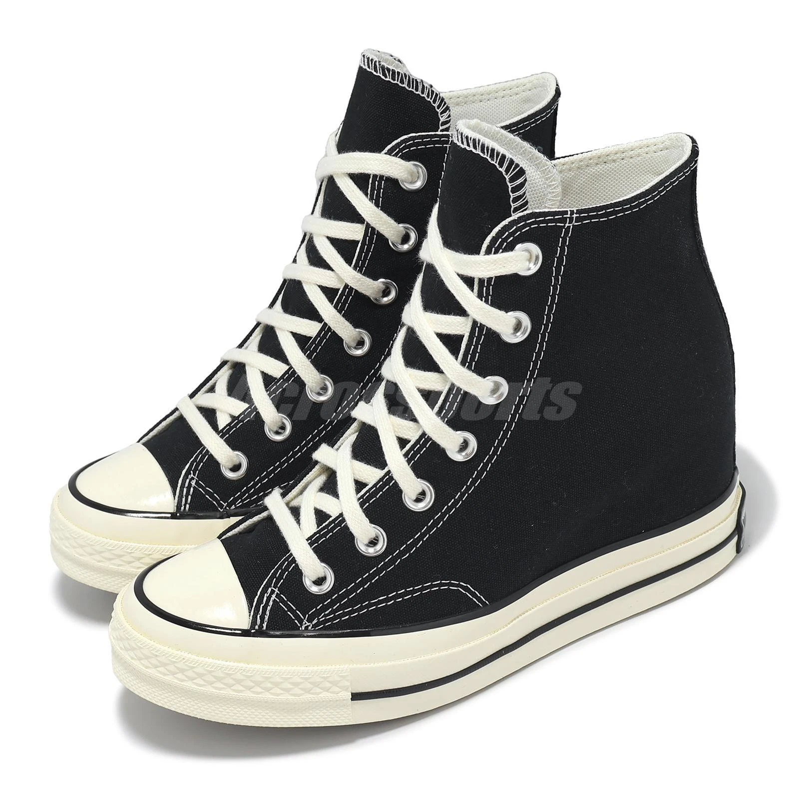 Converse Chuck 70 Wedge HI Black Women Platforms on the Inside Casual A12563C