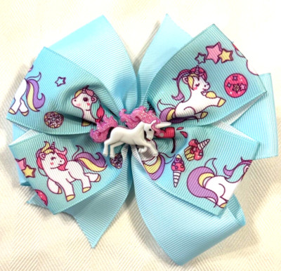 Beautiful  Unicorn Fun Inspired hair bow for girls.
