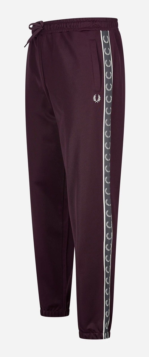 Fred Perry Seasonal Taped Men's Track Jogger pants Oxblood - Main Image