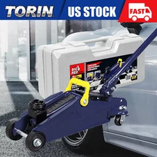 BIG RED Torin 2 Ton Trolley Service/Floor Jack with Storage Case, AT82012U, Blue